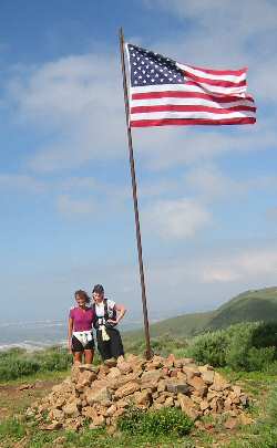 Laura and Colleen on the top of Mugu Peak