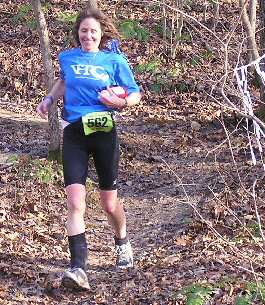Vicki on the trail