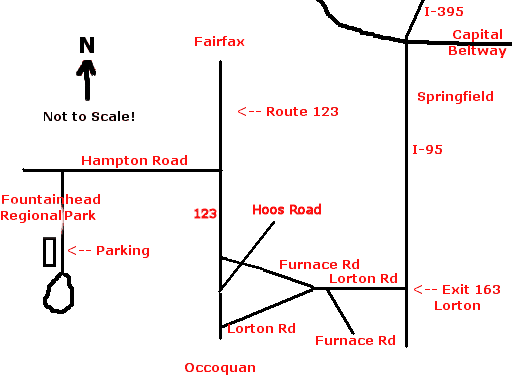 Map to Fountainhead Regional Park